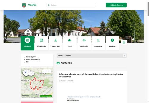 Zobrazit webové stránky Obecní úřad Vinařice