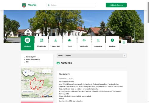 Zobrazit webové stránky Obecní úřad Vinařice