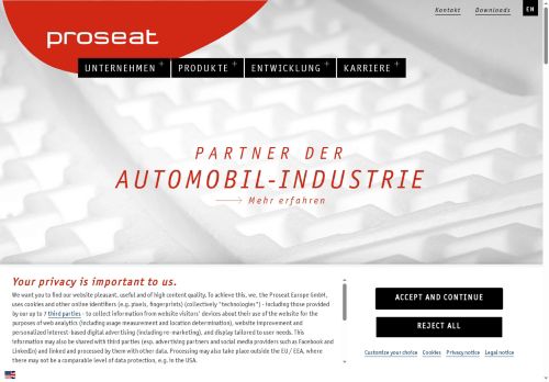 Webové stránky proseat Mladá Boleslav s.r.o., Plazy