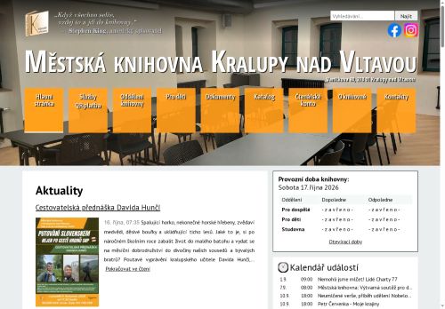 Zobrazit webové stránky Městská knihovna Kralupy nad Vltavou