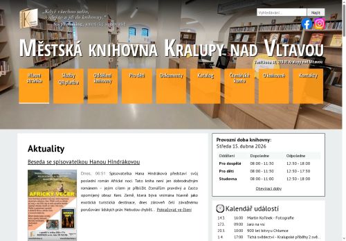Zobrazit webové stránky Městská knihovna Kralupy nad Vltavou