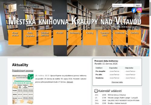 Zobrazit webové stránky Městská knihovna Kralupy nad Vltavou