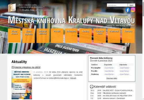 Zobrazit webové stránky Městská knihovna Kralupy nad Vltavou