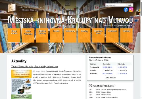 Zobrazit webové stránky Městská knihovna Kralupy nad Vltavou