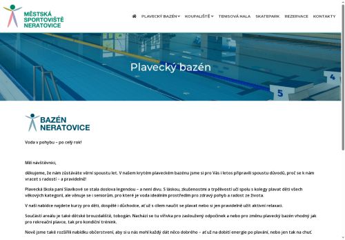 Zobrazit webové stránky Plavecký bazén