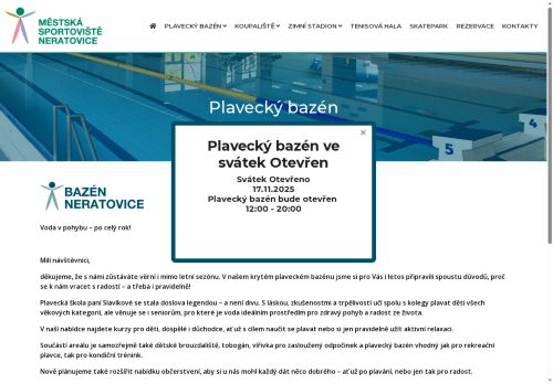 Zobrazit webové stránky Bazén Neratovice