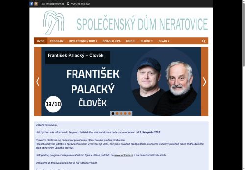 Zobrazit webové stránky Společenský dům Neratovice