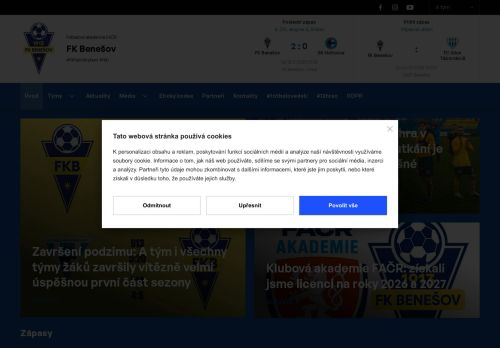 Zobrazit webové stránky SK Benešov
