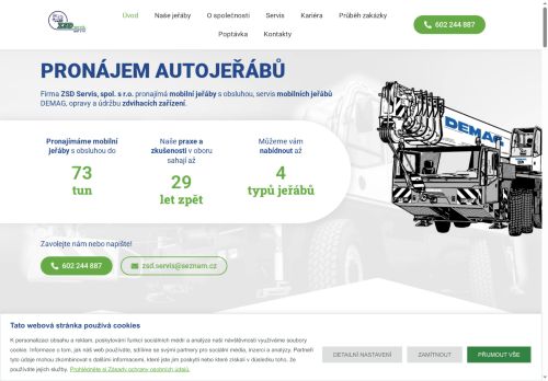 Zobrazit webové stránky Pronájem autojeřábů