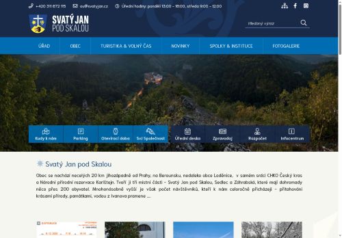 Zobrazit webové stránky Obecní úřad Svatý Jan pod Skalou