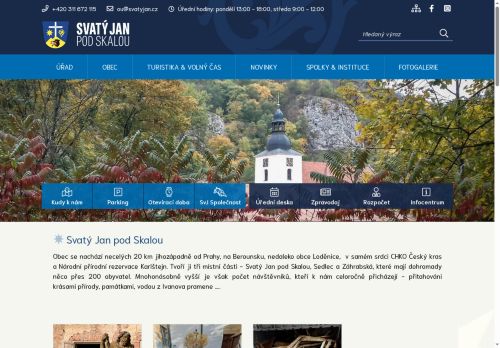 Zobrazit webové stránky Obecní úřad Svatý Jan pod Skalou