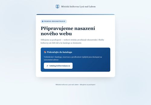 Zobrazit webové stránky Knihovna Lysá nad Labem