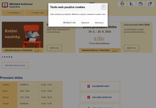 Zobrazit webové stránky Městská knihovna Český Brod