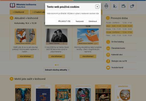 Zobrazit webové stránky Městská knihovna Český Brod
