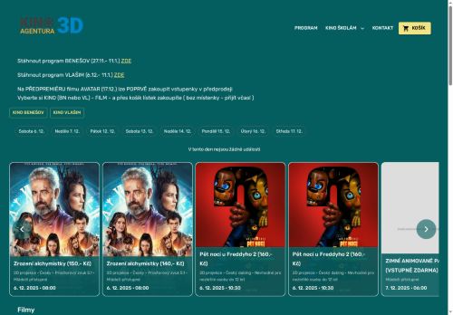 Zobrazit webové stránky 3D kino Benešov