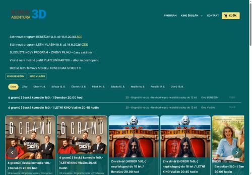 Zobrazit webové stránky 3D kino Benešov