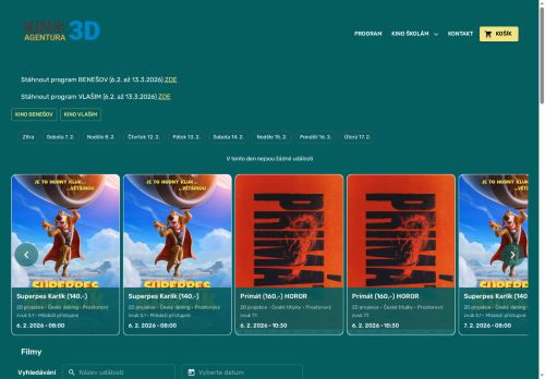 Zobrazit webové stránky 3D kino Benešov