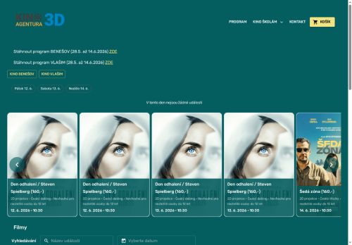 Zobrazit webové stránky 3D kino Benešov