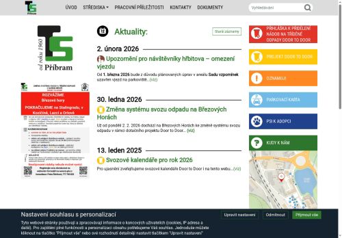 Zobrazit webové stránky Technické služby města Příbrami