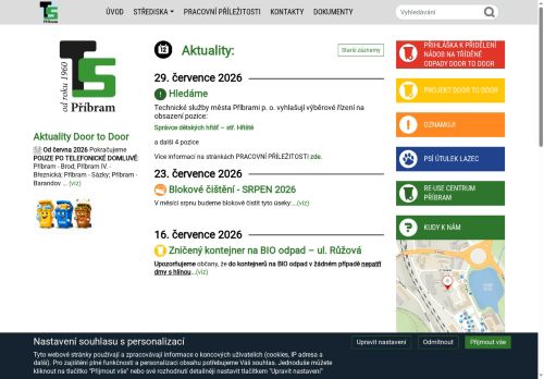 Zobrazit webové stránky Technické služby města Příbrami