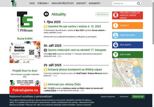 Zobrazit webové stránky Technické služby města Příbrami