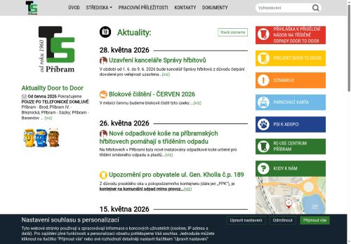 Zobrazit webové stránky Technické služby města Příbrami