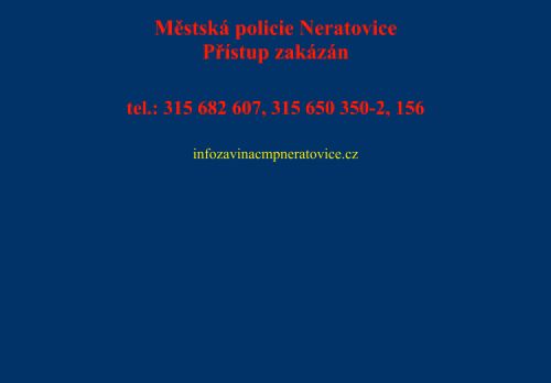 Zobrazit webové stránky Městská policie Neratovice