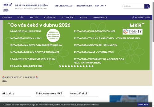 Zobrazit webové stránky Městská knihovna Benešov