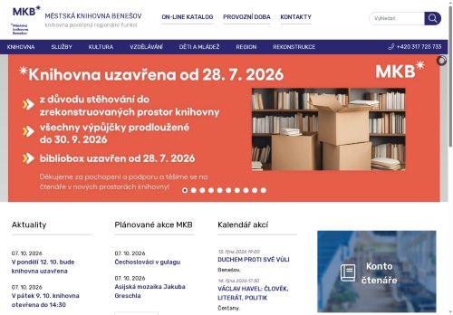 Zobrazit webové stránky Městská knihovna Benešov
