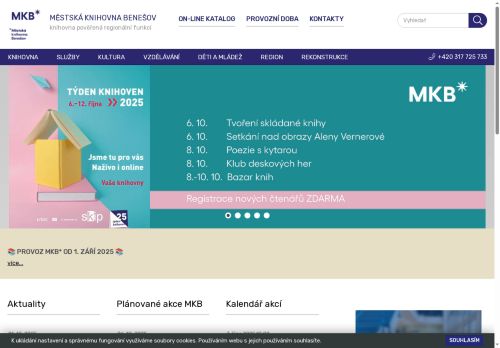 Zobrazit webové stránky Městská knihovna Benešov