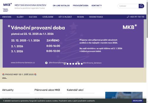 Zobrazit webové stránky Městská knihovna Benešov