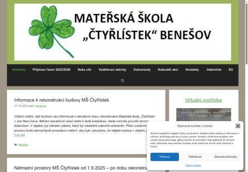 Zobrazit webové stránky Mateřská škola „Čtyřlístek“