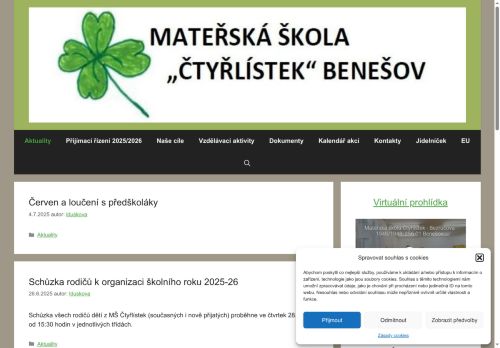Zobrazit webové stránky Mateřská škola „Čtyřlístek“