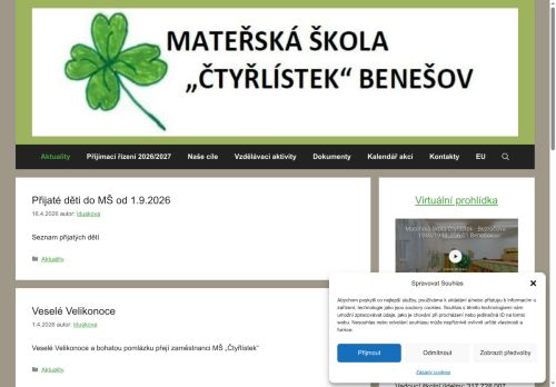Zobrazit webové stránky Mateřská škola „Čtyřlístek“