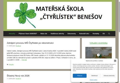 Zobrazit webové stránky Mateřská škola „Čtyřlístek“