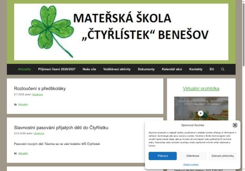 Zobrazit webové stránky Mateřská škola „Čtyřlístek“