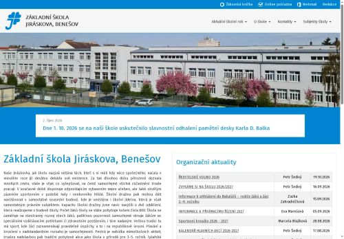 Zobrazit webové stránky ZŠ Benešov, Jiráskova