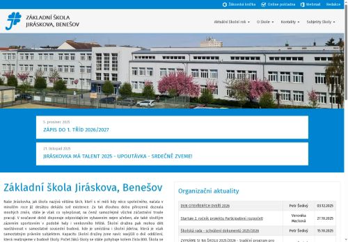 Zobrazit webové stránky ZŠ Benešov, Jiráskova