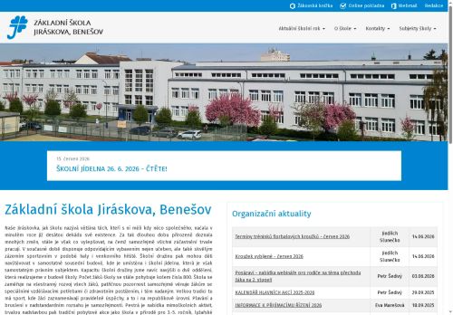 Zobrazit webové stránky ZŠ Benešov, Jiráskova