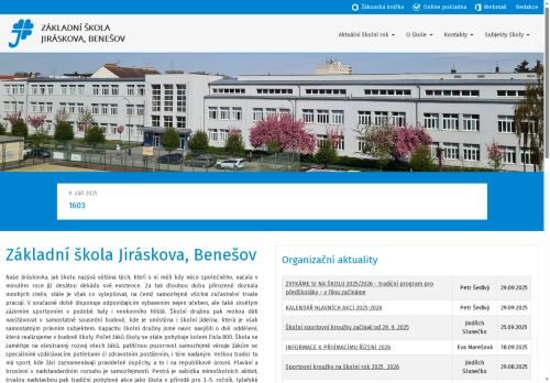 Zobrazit webové stránky ZŠ Benešov, Jiráskova