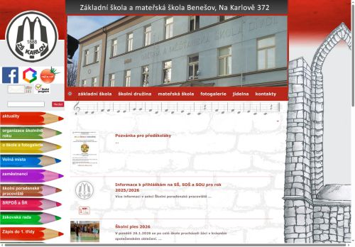 Zobrazit webové stránky Základní škola a mateřská škola Benešov
