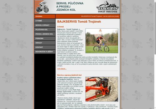 Zobrazit webové stránky Bajkservis Tomáš Trojánek