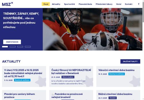 Zobrazit webové stránky Městská sportovní zařízení Benešov
