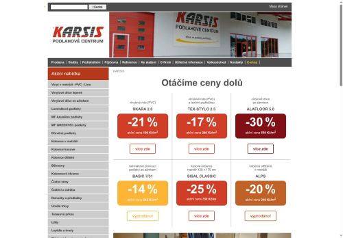 Webové stránky KARSIS s.r.o., Benešov