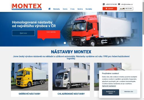 Webové stránky Montex, spol. s r.o., Radovesnice II