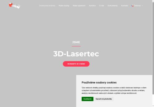 Webové stránky 3D-Lasertec s.r.o., Mrákov