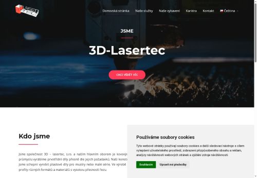 Webové stránky 3D-Lasertec s.r.o., Domažlice