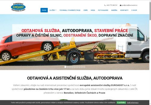 Webové stránky EUROASIST s.r.o., Poříčí nad Sázavou