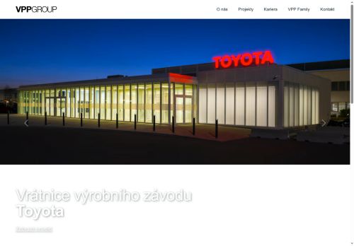 Webové stránky VPP Group a.s., Velim