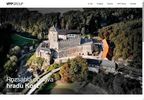 Webové stránky VPP Group a.s., Velim